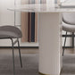 Sintered Stone Top Table for Restaurant Luxury White Table with Double Pedestal