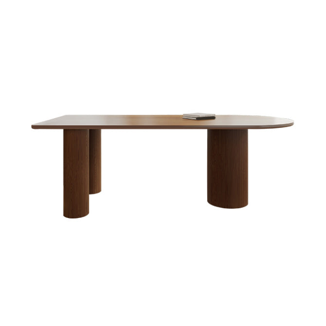 Pine Wood Top Dining Table Modern Solid Wood Table with 3 Legs Clearhalo 'Dining Tables & Seating' 'Dining Tables' 'dining_table' 'furn' 'furn_dining_table' 'Furniture' 'Kitchen & Dining Furniture' 6085839