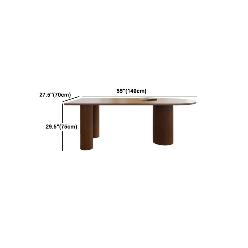 Pine Wood Top Dining Table Modern Solid Wood Table with 3 Legs Clearhalo 'Dining Tables & Seating' 'Dining Tables' 'dining_table' 'furn' 'furn_dining_table' 'Furniture' 'Kitchen & Dining Furniture' 6085842