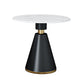 Metal Traditional Luxury Round Table Sintered Stone Top Indoor Table with Pedestal Base