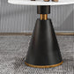 Metal Traditional Luxury Round Table Sintered Stone Top Indoor Table with Pedestal Base