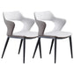 Metal Base Dining Chair Modern Style Faux Leather Arm Dining Chairs White 2 Piece Set Clearhalo 'Dining Chairs' 'Dining Tables & Seating' 'dining_chair' 'furn' 'furn_dining_chair' 'Furniture' 'Kitchen & Dining Furniture' 6085935