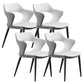Metal Base Dining Chair Modern Style Faux Leather Arm Dining Chairs White 4 Piece Set Clearhalo 'Dining Chairs' 'Dining Tables & Seating' 'dining_chair' 'furn' 'furn_dining_chair' 'Furniture' 'Kitchen & Dining Furniture' 6085938