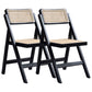 Contemporary Style Armless Chair Open Back Side Wooden Chair for Dining Room Black 2 Piece Set Clearhalo 'Dining Chairs' 'Dining Tables & Seating' 'dining_chair' 'furn' 'furn_dining_chair' 'Furniture' 'Kitchen & Dining Furniture' 6085967