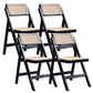 Contemporary Style Armless Chair Open Back Side Wooden Chair for Dining Room Black 4 Piece Set Clearhalo 'Dining Chairs' 'Dining Tables & Seating' 'dining_chair' 'furn' 'furn_dining_chair' 'Furniture' 'Kitchen & Dining Furniture' 6085969