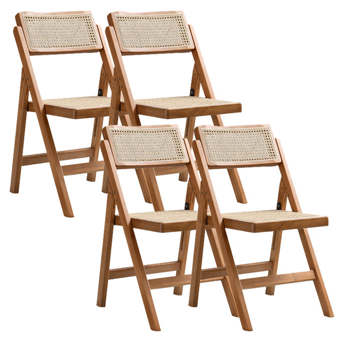 Contemporary Style Armless Chair Open Back Side Wooden Chair for Dining Room Wood 4 Piece Set Clearhalo 'Dining Chairs' 'Dining Tables & Seating' 'dining_chair' 'furn' 'furn_dining_chair' 'Furniture' 'Kitchen & Dining Furniture' 6085980