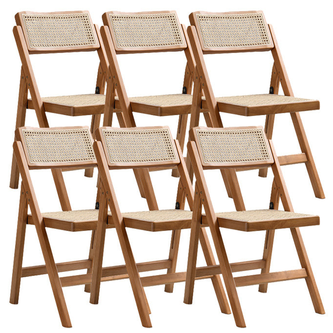 Contemporary Style Armless Chair Open Back Side Wooden Chair for Dining Room Wood 6 Piece Set Clearhalo 'Dining Chairs' 'Dining Tables & Seating' 'dining_chair' 'furn' 'furn_dining_chair' 'Furniture' 'Kitchen & Dining Furniture' 6085982