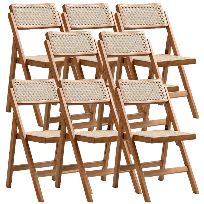 Contemporary Style Armless Chair Open Back Side Wooden Chair for Dining Room Wood 8 Piece Set Clearhalo 'Dining Chairs' 'Dining Tables & Seating' 'dining_chair' 'furn' 'furn_dining_chair' 'Furniture' 'Kitchen & Dining Furniture' 6085983