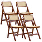 Contemporary Style Armless Chair Open Back Side Wooden Chair for Dining Room Walnut 4 Piece Set Clearhalo 'Dining Chairs' 'Dining Tables & Seating' 'dining_chair' 'furn' 'furn_dining_chair' 'Furniture' 'Kitchen & Dining Furniture' 6085991