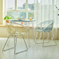 Contemporary Style Arm Chair Plastic Dining Chair with Metal Base for Dining Room
