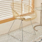 Contemporary Style Arm Chair Plastic Dining Chair with Metal Base for Dining Room
