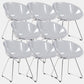 Contemporary Style Arm Chair Plastic Dining Chair with Metal Base for Dining Room