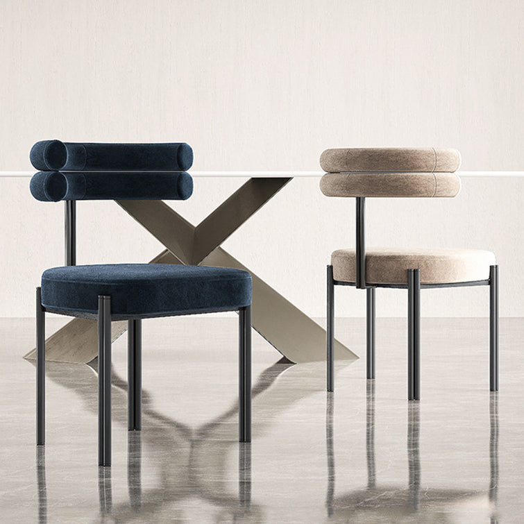 工業用ベルベットダイニングルームチェアオープンバックダイニングサイドチェアレストランで使用する