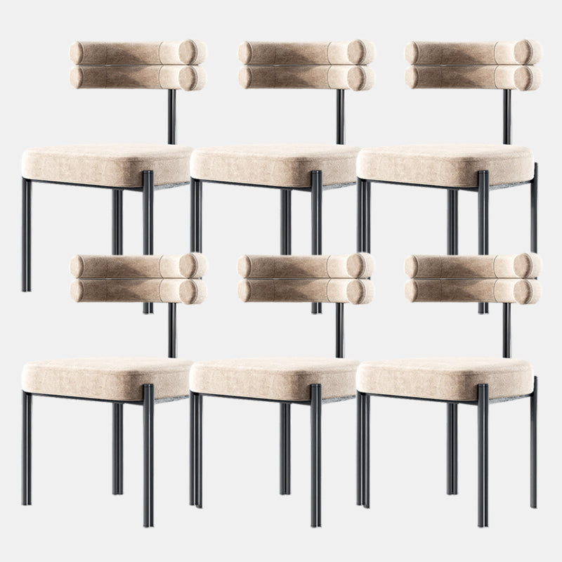 工業用ベルベットダイニングルームチェアオープンバックダイニングサイドチェアレストランで使用する