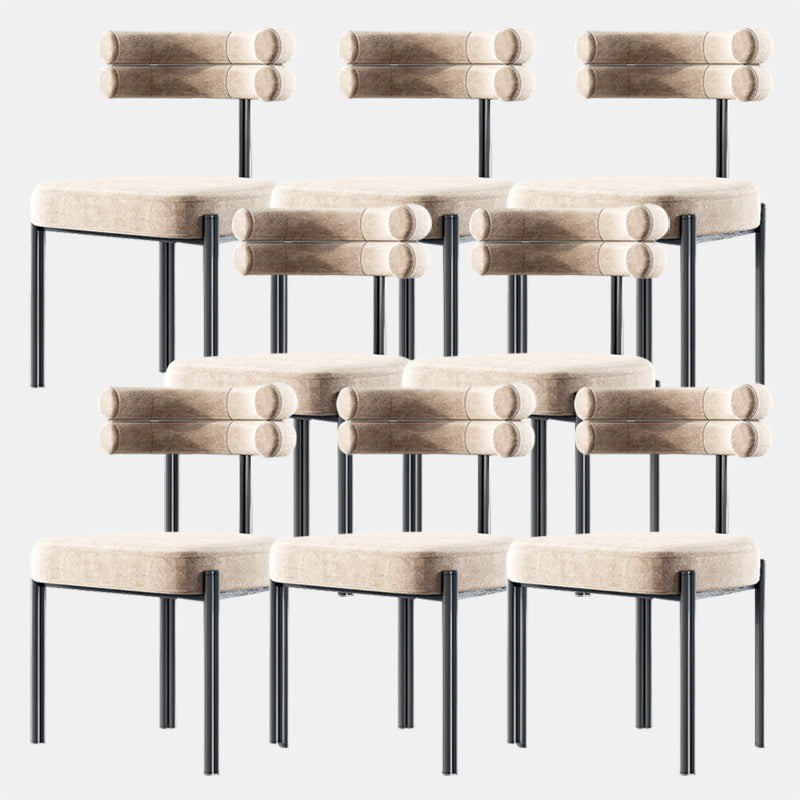 工業用ベルベットダイニングルームチェアオープンバックダイニングサイドチェアレストランで使用する