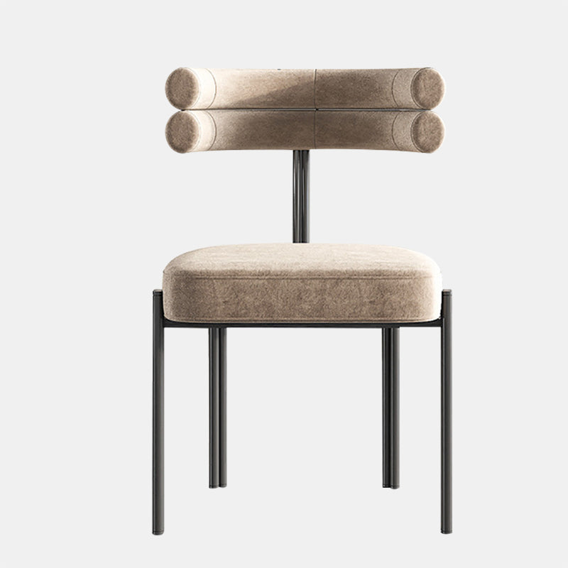 工業用ベルベットダイニングルームチェアオープンバックダイニングサイドチェアレストランで使用する