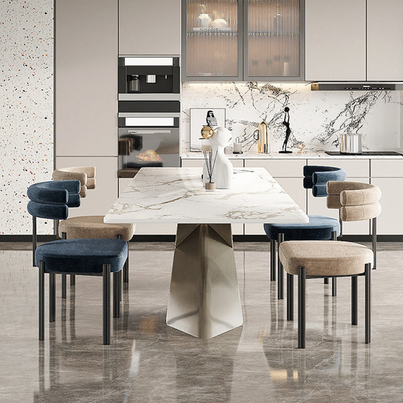 工業用ベルベットダイニングルームチェアオープンバックダイニングサイドチェアレストランで使用する