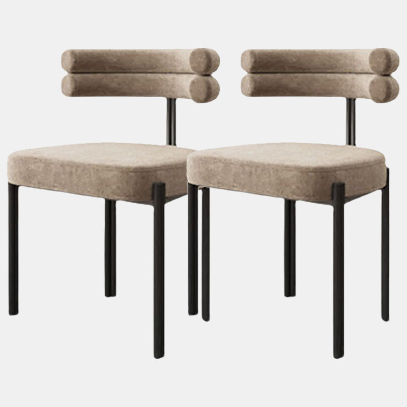 工業用ベルベットダイニングルームチェアオープンバックダイニングサイドチェアレストランで使用する