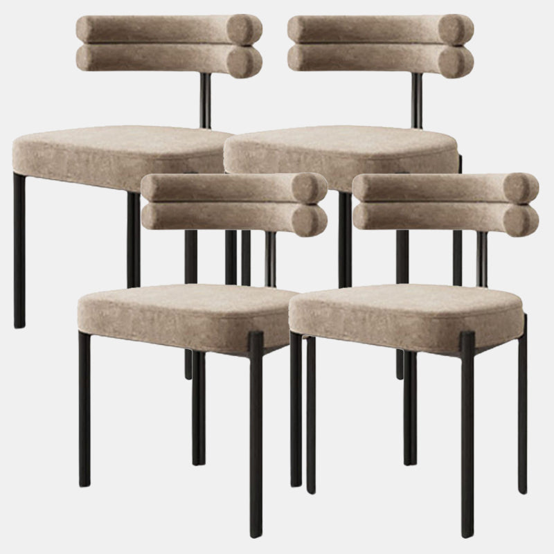 工業用ベルベットダイニングルームチェアオープンバックダイニングサイドチェアレストランで使用する