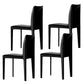 Designer Style Armless Chair Parsons Back Leather Chair for Restaurant Black 4 Piece Set Clearhalo 'Dining Chairs' 'Dining Tables & Seating' 'dining_chair' 'furn' 'furn_dining_chair' 'Furniture' 'Kitchen & Dining Furniture' 6086085