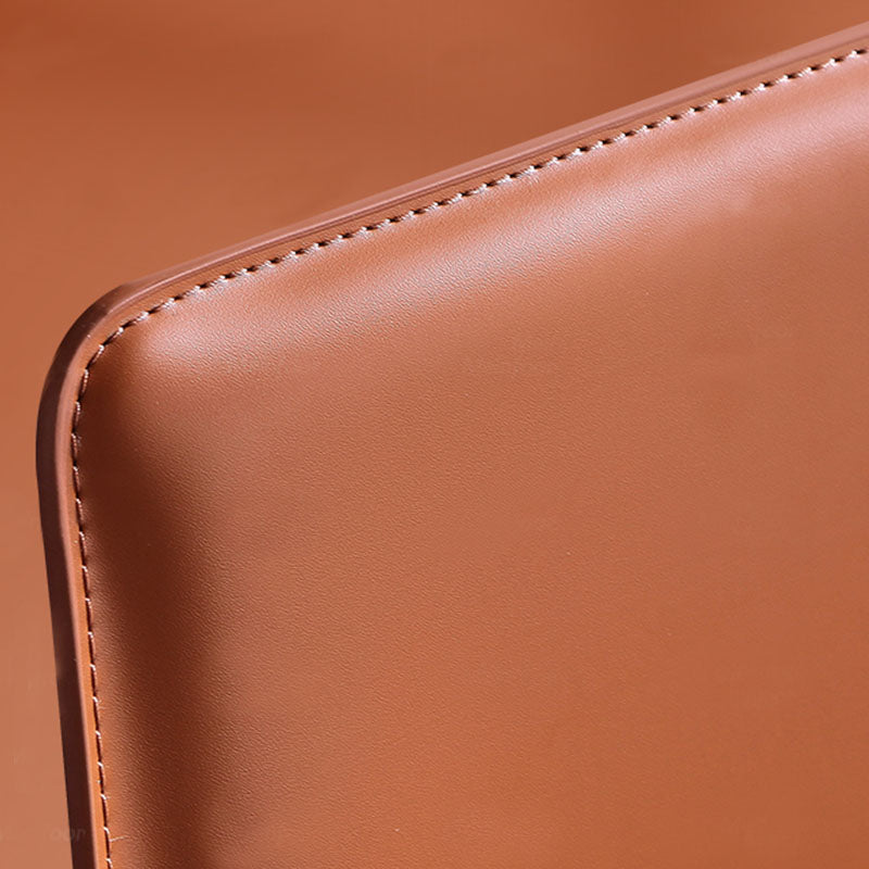 Designer Style Armless Chair Parsons Back Leather Chair for Restaurant Clearhalo 'Dining Chairs' 'Dining Tables & Seating' 'dining_chair' 'furn' 'furn_dining_chair' 'Furniture' 'Kitchen & Dining Furniture' 6086094