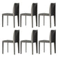Designer Style Armless Chair Parsons Back Leather Chair for Restaurant Grey 6 Piece Set Clearhalo 'Dining Chairs' 'Dining Tables & Seating' 'dining_chair' 'furn' 'furn_dining_chair' 'Furniture' 'Kitchen & Dining Furniture' 6086096