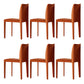 Designer Style Armless Chair Parsons Back Leather Chair for Restaurant Orange 6 Piece Set Clearhalo 'Dining Chairs' 'Dining Tables & Seating' 'dining_chair' 'furn' 'furn_dining_chair' 'Furniture' 'Kitchen & Dining Furniture' 6086102