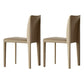 Designer Style Armless Chair Parsons Back Leather Chair for Restaurant Khaki 2 Piece Set Clearhalo 'Dining Chairs' 'Dining Tables & Seating' 'dining_chair' 'furn' 'furn_dining_chair' 'Furniture' 'Kitchen & Dining Furniture' 6086104