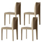 Designer Style Armless Chair Parsons Back Leather Chair for Restaurant Khaki 4 Piece Set Clearhalo 'Dining Chairs' 'Dining Tables & Seating' 'dining_chair' 'furn' 'furn_dining_chair' 'Furniture' 'Kitchen & Dining Furniture' 6086105