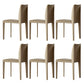 Designer Style Armless Chair Parsons Back Leather Chair for Restaurant Khaki 6 Piece Set Clearhalo 'Dining Chairs' 'Dining Tables & Seating' 'dining_chair' 'furn' 'furn_dining_chair' 'Furniture' 'Kitchen & Dining Furniture' 6086106