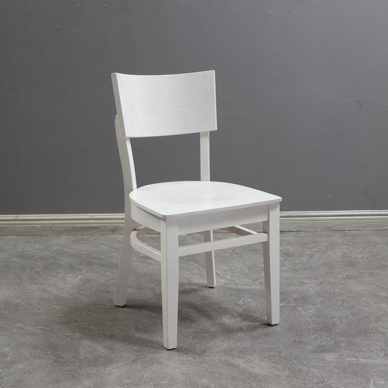 Sedia contemporanea sedia aperta a braccia con gambe in legno per cucina