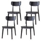 Contemporary Style Chair Armless Open Back Chair with Wood Legs for Kitchen