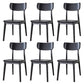 Contemporary Style Chair Armless Open Back Chair with Wood Legs for Kitchen