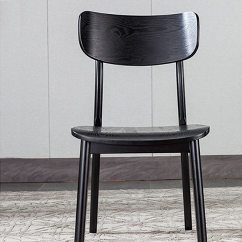 Contemporary Style Chair Armless Open Back Chair with Wood Legs for Kitchen