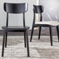 Contemporary Style Chair Armless Open Back Chair with Wood Legs for Kitchen