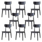 Contemporary Style Chair Armless Open Back Chair with Wood Legs for Kitchen