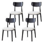 Contemporary Style Chair Armless Open Back Chair with Wood Legs for Kitchen