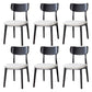 Contemporary Style Chair Armless Open Back Chair with Wood Legs for Kitchen