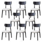Contemporary Style Chair Armless Open Back Chair with Wood Legs for Kitchen