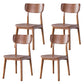 Contemporary Style Chair Armless Open Back Chair with Wood Legs for Kitchen