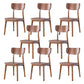 Contemporary Style Chair Armless Open Back Chair with Wood Legs for Kitchen