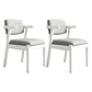 Contemporary Style Chair Armless Open Back Chair with Wood Legs for Home White 2 Piece Set Clearhalo 'Dining Chairs' 'Dining Tables & Seating' 'dining_chair' 'furn' 'furn_dining_chair' 'Furniture' 'Kitchen & Dining Furniture' 6086217