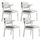 Contemporary Style Chair Armless Open Back Chair with Wood Legs for Home White 4 Piece Set Clearhalo 'Dining Chairs' 'Dining Tables & Seating' 'dining_chair' 'furn' 'furn_dining_chair' 'Furniture' 'Kitchen & Dining Furniture' 6086220