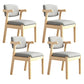Contemporary Style Chair Armless Open Back Chair with Wood Legs for Home Wood 4 Piece Set Clearhalo 'Dining Chairs' 'Dining Tables & Seating' 'dining_chair' 'furn' 'furn_dining_chair' 'Furniture' 'Kitchen & Dining Furniture' 6086229