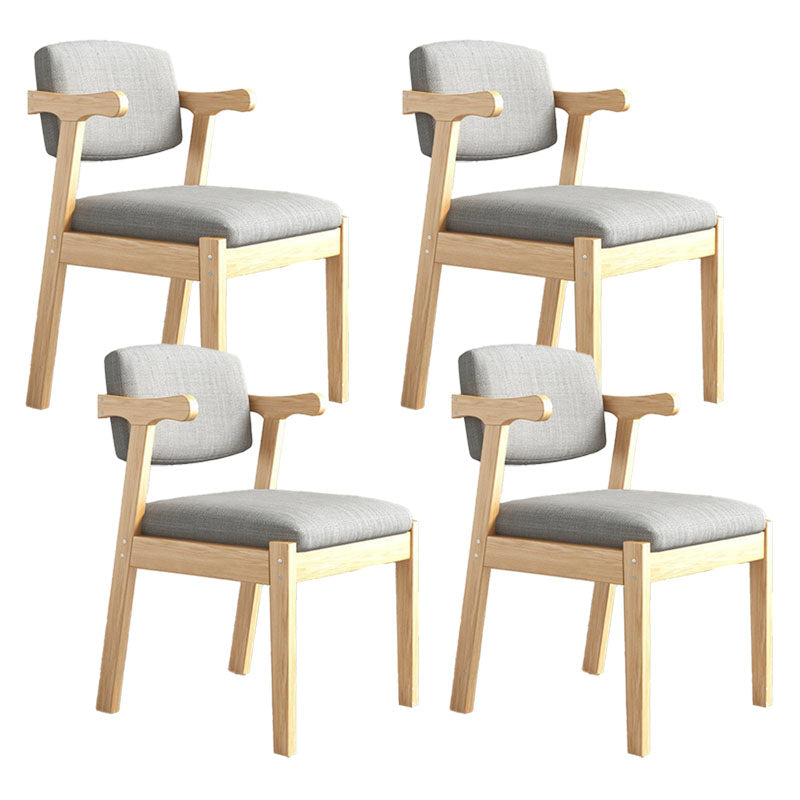 Contemporary Style Chair Armless Open Back Chair with Wood Legs for Home Wood 4 Piece Set Clearhalo 'Dining Chairs' 'Dining Tables & Seating' 'dining_chair' 'furn' 'furn_dining_chair' 'Furniture' 'Kitchen & Dining Furniture' 6086229