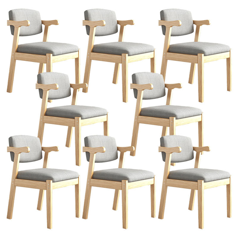 Contemporary Style Chair Armless Open Back Chair with Wood Legs for Home Wood 8 Piece Set Clearhalo 'Dining Chairs' 'Dining Tables & Seating' 'dining_chair' 'furn' 'furn_dining_chair' 'Furniture' 'Kitchen & Dining Furniture' 6086234