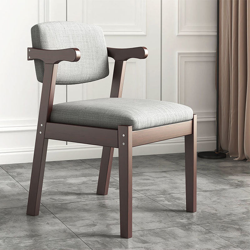 Contemporary Style Chair Armless Open Back Chair with Wood Legs for Home Walnut 1 Piece Clearhalo 'Dining Chairs' 'Dining Tables & Seating' 'dining_chair' 'furn' 'furn_dining_chair' 'Furniture' 'Kitchen & Dining Furniture' 6086235
