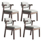 Contemporary Style Chair Armless Open Back Chair with Wood Legs for Home Walnut 4 Piece Set Clearhalo 'Dining Chairs' 'Dining Tables & Seating' 'dining_chair' 'furn' 'furn_dining_chair' 'Furniture' 'Kitchen & Dining Furniture' 6086237