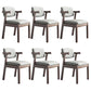 Contemporary Style Chair Armless Open Back Chair with Wood Legs for Home Walnut 6 Piece Set Clearhalo 'Dining Chairs' 'Dining Tables & Seating' 'dining_chair' 'furn' 'furn_dining_chair' 'Furniture' 'Kitchen & Dining Furniture' 6086238
