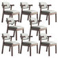 Contemporary Style Chair Armless Open Back Chair with Wood Legs for Home Walnut 8 Piece Set Clearhalo 'Dining Chairs' 'Dining Tables & Seating' 'dining_chair' 'furn' 'furn_dining_chair' 'Furniture' 'Kitchen & Dining Furniture' 6086239